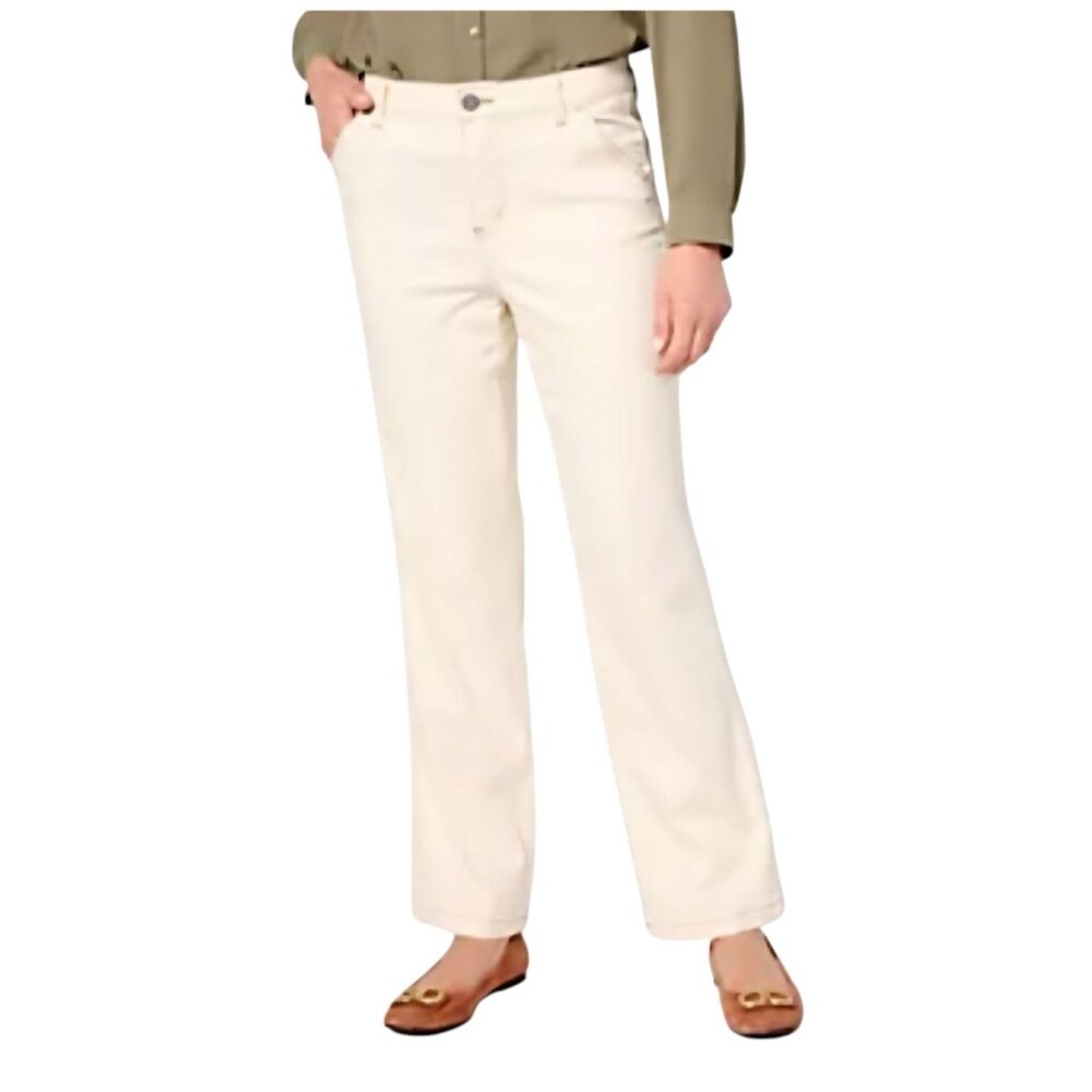 Belle by Kim Gravel 20WP Carpenter Jeans Ecru Twill NWOT